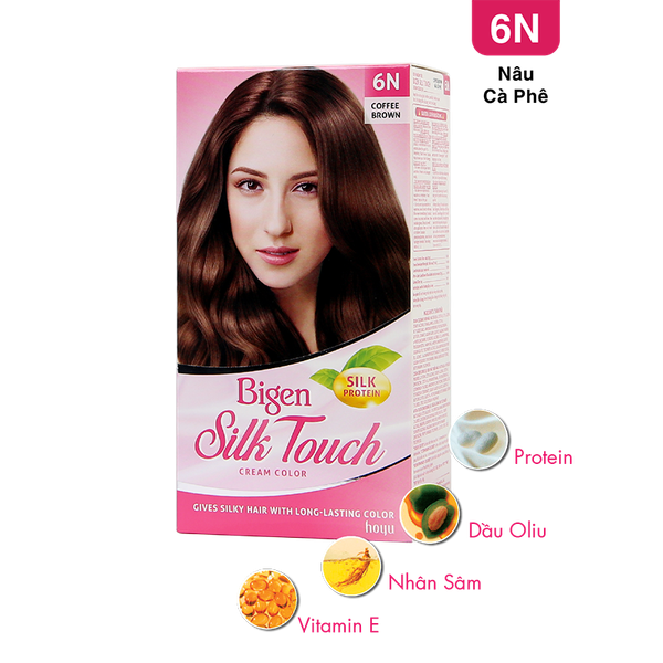  Bigen Silk Touch 6N - Nâu Cafe 