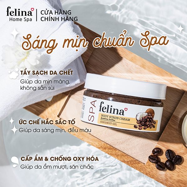 Kem Tắm Tẩy Tế Bào Da Chết Hạt Cà Phê Và Tinh Dầu Dừa 220g - 