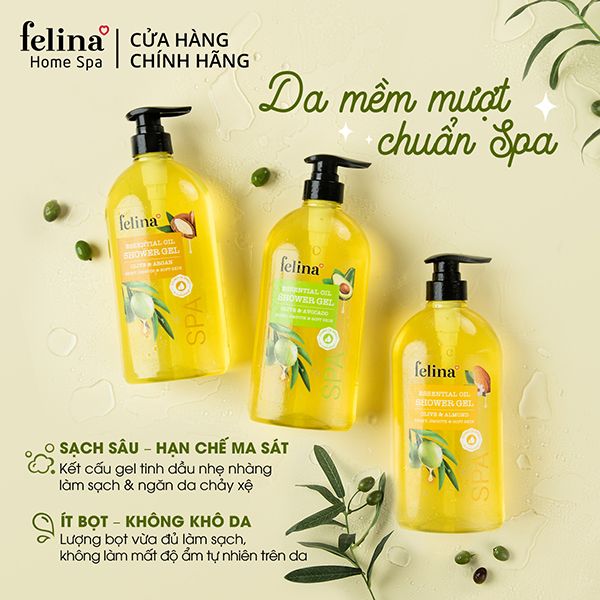 Gel Tắm Tinh Dầu Dưỡng Ẩm Oliu & Argan - 