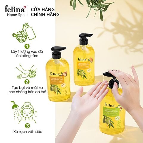 Gel Tắm Tinh Dầu Dưỡng Ẩm Oliu & Hạnh Nhân - 