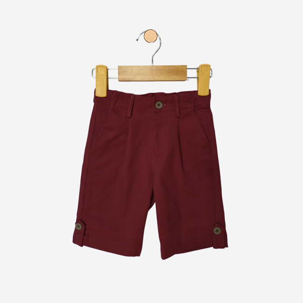  Quần shorts bé trai Brian - Đỏ dày 