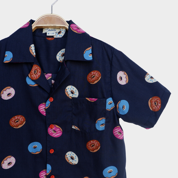  Áo bé trai Zayn - Navy bánh donut 