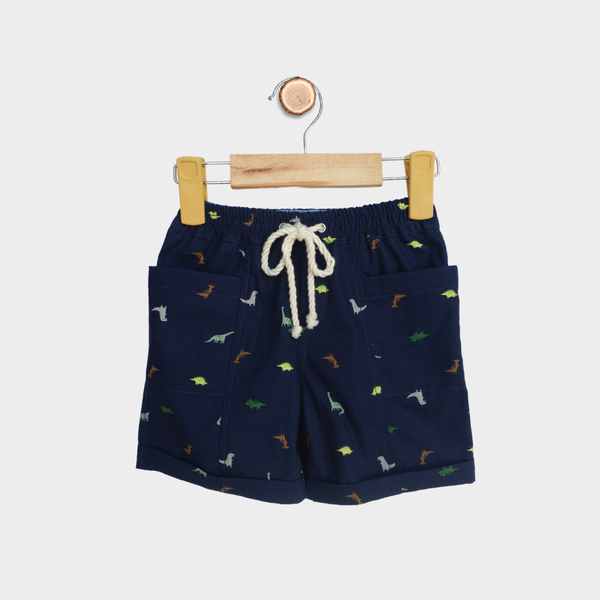  Quần shorts bé trai Jake - Navy khủng long 