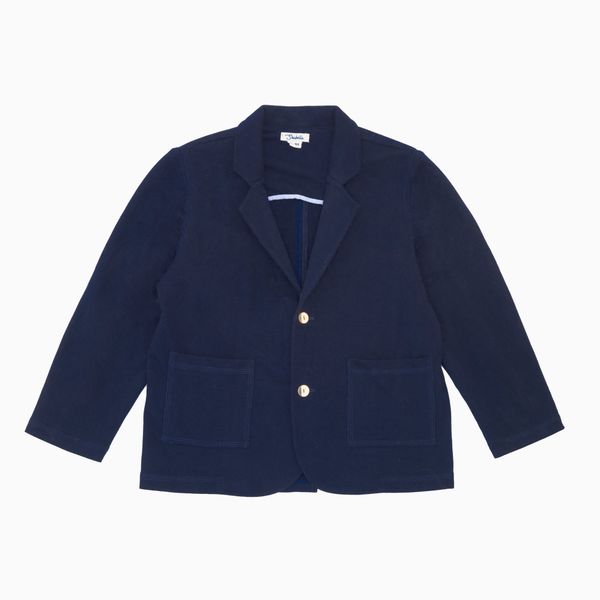  Áo blazer BT Jersey - Thun dày xanh navy 