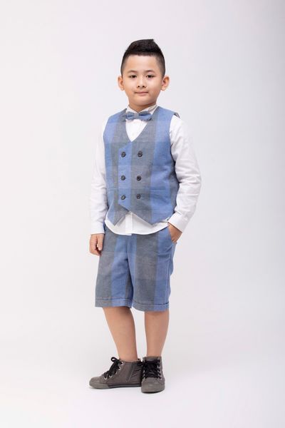  Bộ vest BT Harry - Caro xanh xám 