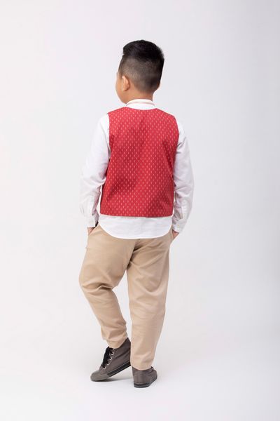  Bộ vest quần dài BT William - Đỏ mũi tên 