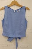  Áo Linen Croptop nơ sau 