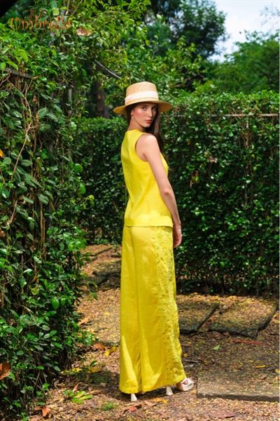  Áo Linen ghi lê đắp chéo 