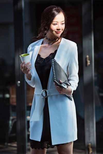  Áo vest khoác thắt lưng 