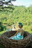  Đầm dài suông tơ loang 