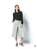  Áo xếp pli vai tay dài 
