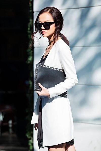  Áo vest khoác thắt lưng 