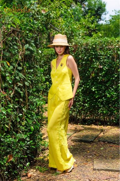  Áo Linen ghi lê đắp chéo 