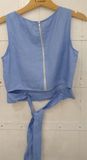  Áo Linen Croptop nơ sau 