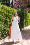  Đầm dài Linen ngực A xoè chân 