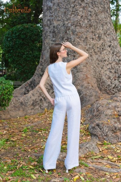  Quần Linen Phối Ba Màu 