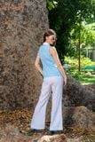  Áo Linen ghi lê vạt dài 