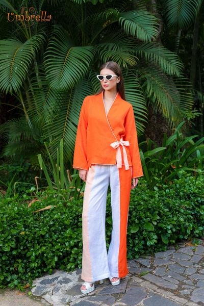  Quần Linen phối 3 màu 