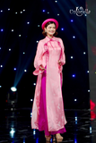  Áo dài Lụa nơ tay loe dài 