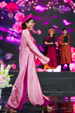  Áo dài Lụa nơ tay loe dài 