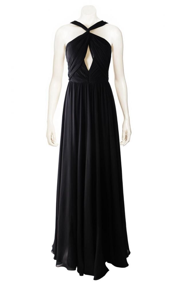  Đầm dài vặn ngực 