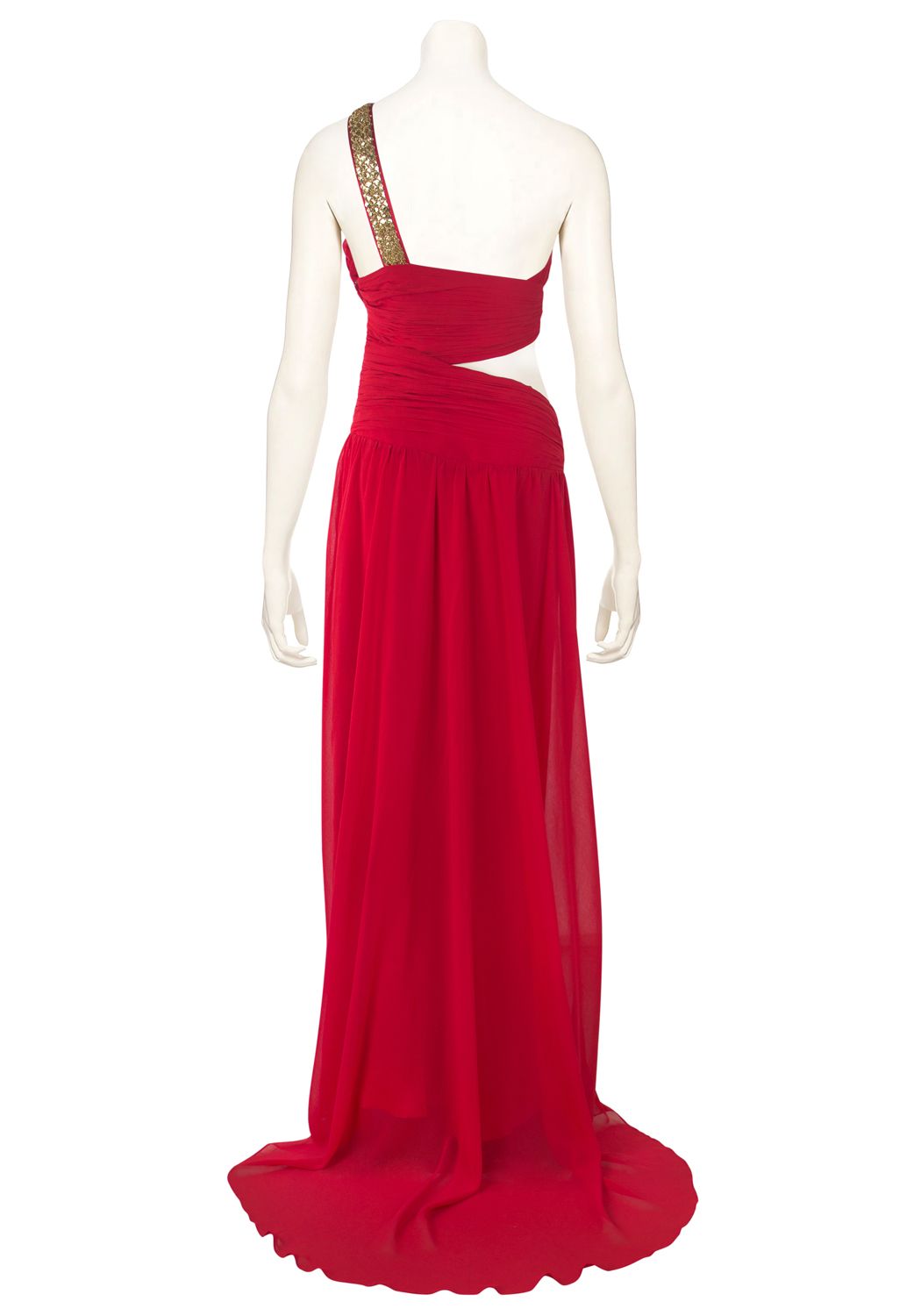  Đầm dài hở xéo hông 