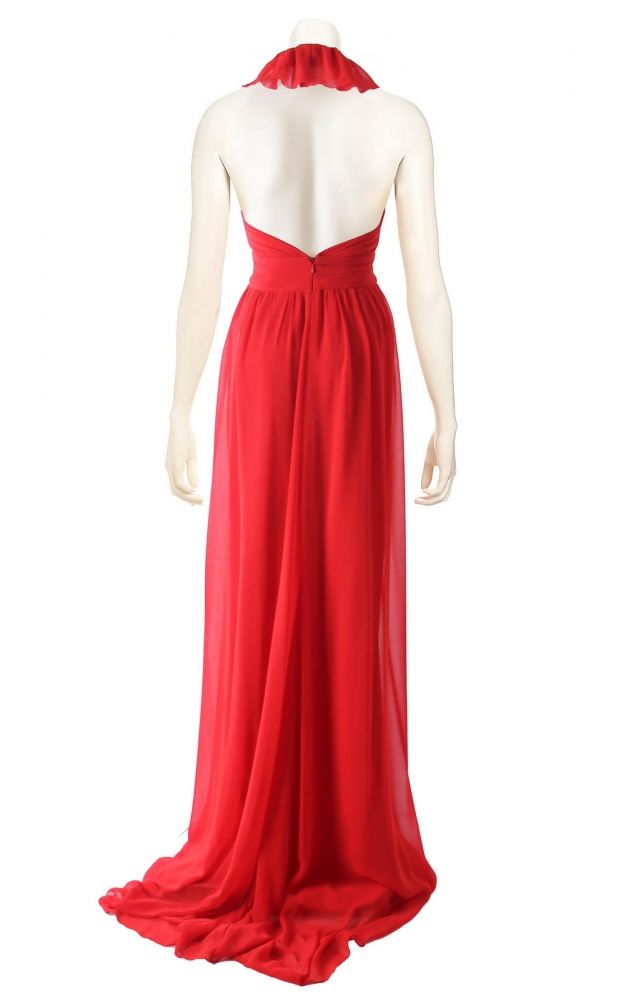  Đầm dài bèo cổ V 