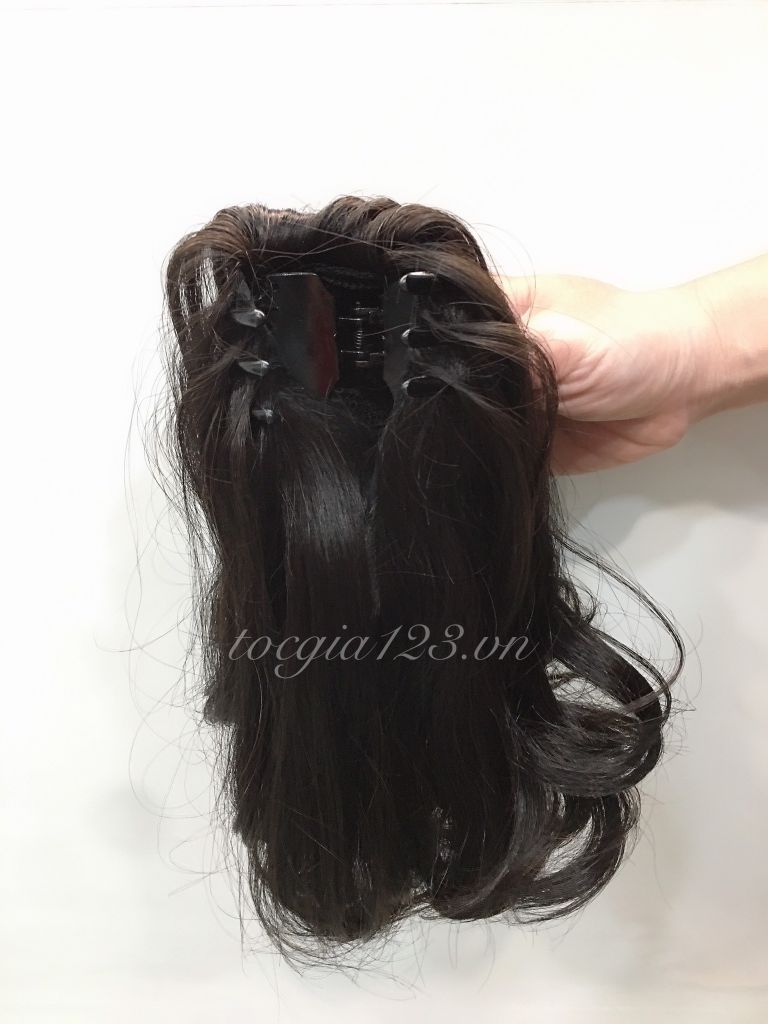 Ngoạm nhỏ xoăn tóc thật 725