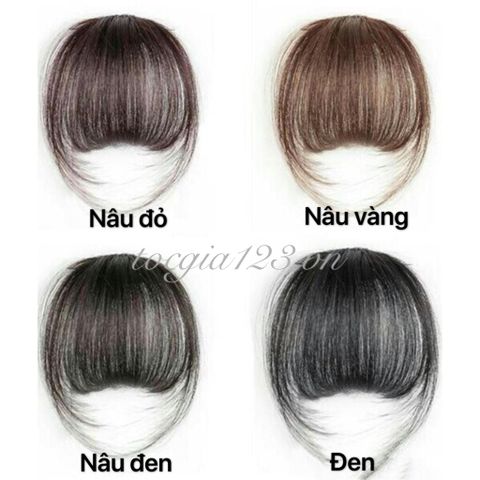 Mái ngang thưa 80% tóc thật