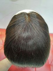 Mái phủ đỉnh tóc thật xước ngược
