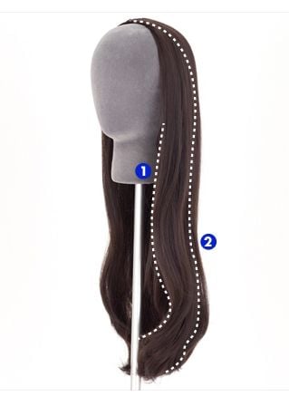 Nửa đầu tóc thật