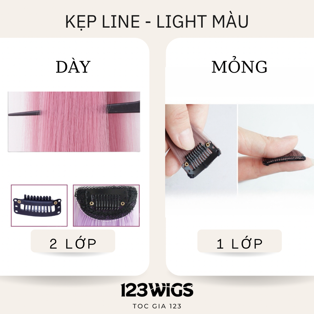 Kẹp line - light màu