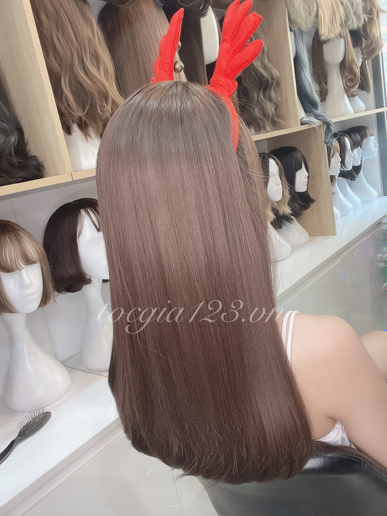 C0338 XOĂN LAYER HỒNG ĐÀO Tóc giả VIO