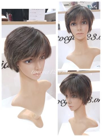 Tóc thật muối tiêu nam 2018