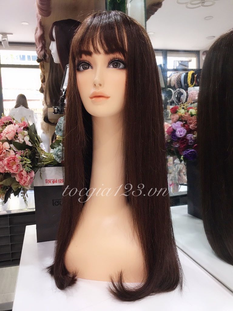 Tóc thật dài có da đầu 55/65 cm 7748