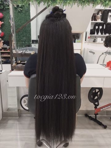 Phím kẹp chữ V tóc thật 85cm