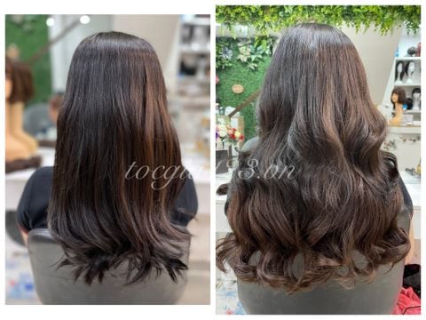 Phím 5 kẹp xoăn tóc thật