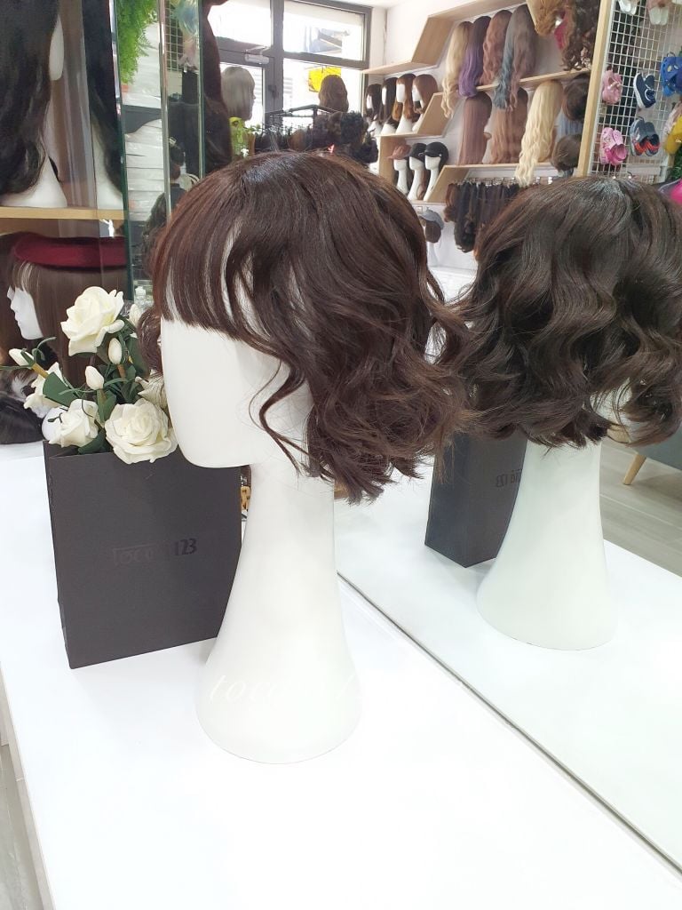Tóc thật ngắn có da đầu 30 cm 3505