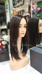 Mái phủ đỉnh tóc thật 50cm dày 5892