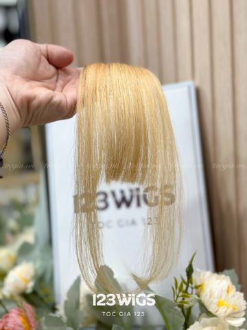 Mái ngang thưa tóc thật màu tẩy sáng