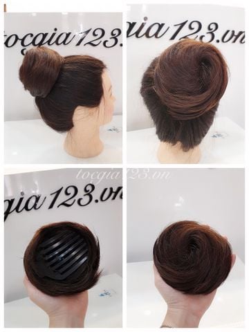 Búi cài, kẹp gắp tóc thật 01