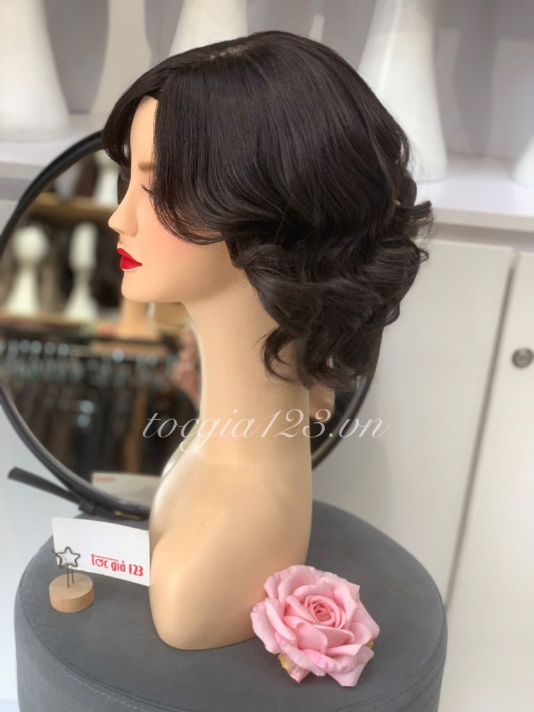 Tóc thật ngắn có da đầu 30 cm 3760