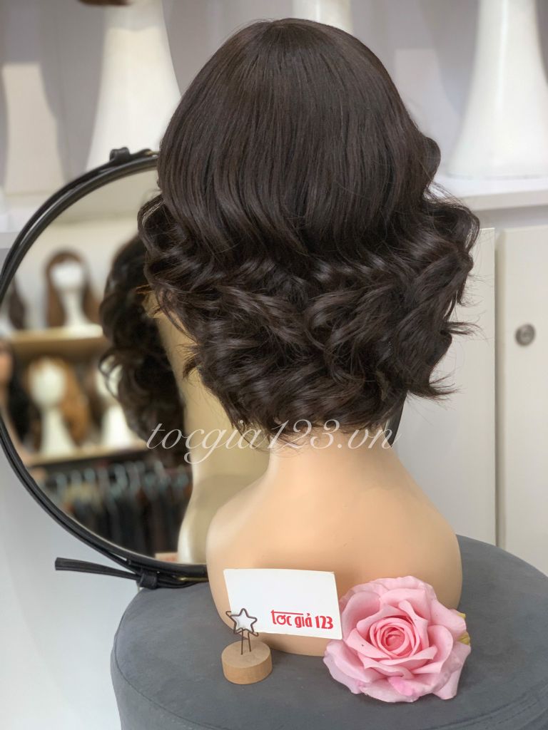 Tóc thật ngắn có da đầu 30 cm 3760