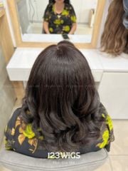Mái phủ đỉnh tóc thật có da đầu 4922