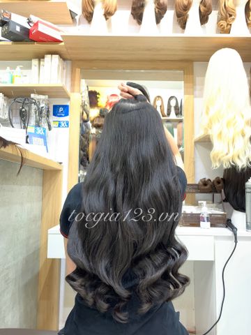 Phím kẹp chữ V xoăn tóc thật