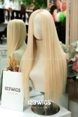 Tóc thật siêu da lace vàng kim 61164