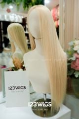 Tóc thật siêu da lace vàng kim 61164