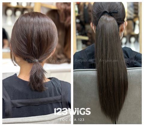 Cột dây thường tóc thật 51003