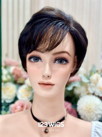 Tóc thật ngắn 2 loại da đầu 11092