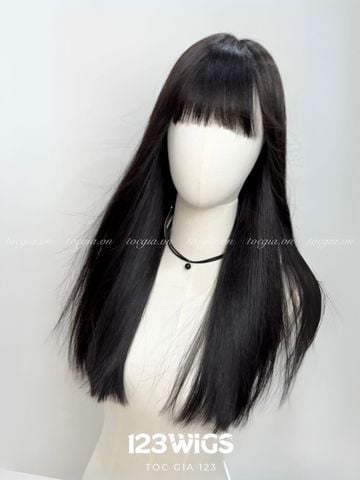 Tóc thật siêu da đầu mái ngang 51158
